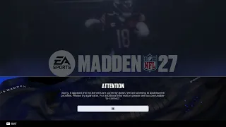 Fix Sorry it appears the EA Serverrs are currently down Error in Madden 27