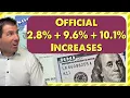 Official 2.8% + 9.6% + 10.1% Increases | Major Impact to Social Security for Millions