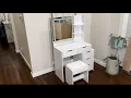 Unboxing Assembling the Aiho Makeup Vanity Desk