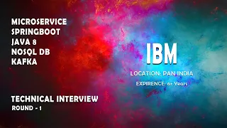 IBM Java microservice spring boot real time interview