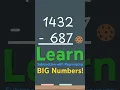 How to Subtract with BIG Numbers Regrouping Easy Math Lesson for Kids