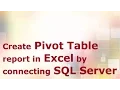Create Pivot Table report in Excel by connecting SQL Server