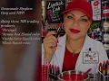 Homemade dark red shiny lip gloss