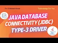 JAVA DATABASE CONNECTIVITY JDBC TYPE - 3 DRIVER