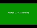 Chapter 3 Nested if statements