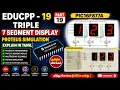 EDUCPP - 19 Part 19 PIC16F877A Triple 7 Segment Display Proteus Simulation Explain in Tamil
