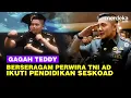 Lagu Gagah Seskab Teddy Berseragam Perwira TNI AD Ikut Pendidikan Seskoad, Bareng Kawan Akmil 2011