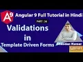 Validations in Template Driven Forms in Angular 9 Angular 9 Full Tutorial in Hindi
