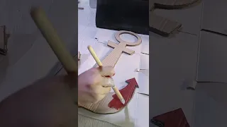 DIY Anchor made of cardboard