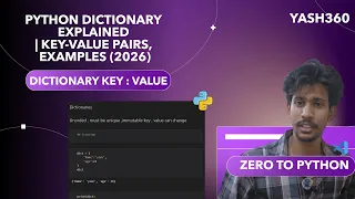 Python Dictionary Explained Key-Value Pairs Methods Real Examples 2026