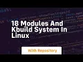 18 modules and kbuild system in linux
