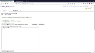 Functional-1 doubling JavaTutorial codingbat com