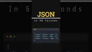 JSON in 60 Seconds - one of the most important data file formats to know