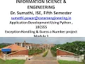VTU PYTHON18CS55 M1 L10 Exception Handling Guess A Number project