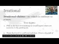 Rational Non-rational and Irrational Claims