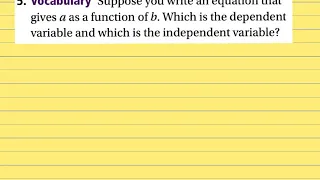 Alg 1 Pgs 264-265