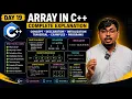Day 19 Arrays in C Complete Array Tutorial with Programs C Course in Marathi