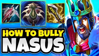 THIS IS HOW YOU BULLY NASUS AS TRYNDAMERE THE DAWN GETS DOMINATED