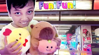 Reihan Main Capit Boneka di Funifun! Top Up 300 Ribu bisa Dapat Berapa Boneka Ya ??