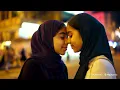 Exotic Women wearing Hijabs Passionately kiss Lesbian kissing