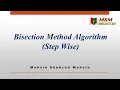 Bisection Method Algorithm Step Wise MSM Mentor