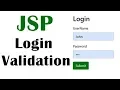 JSP Login Validation step by step