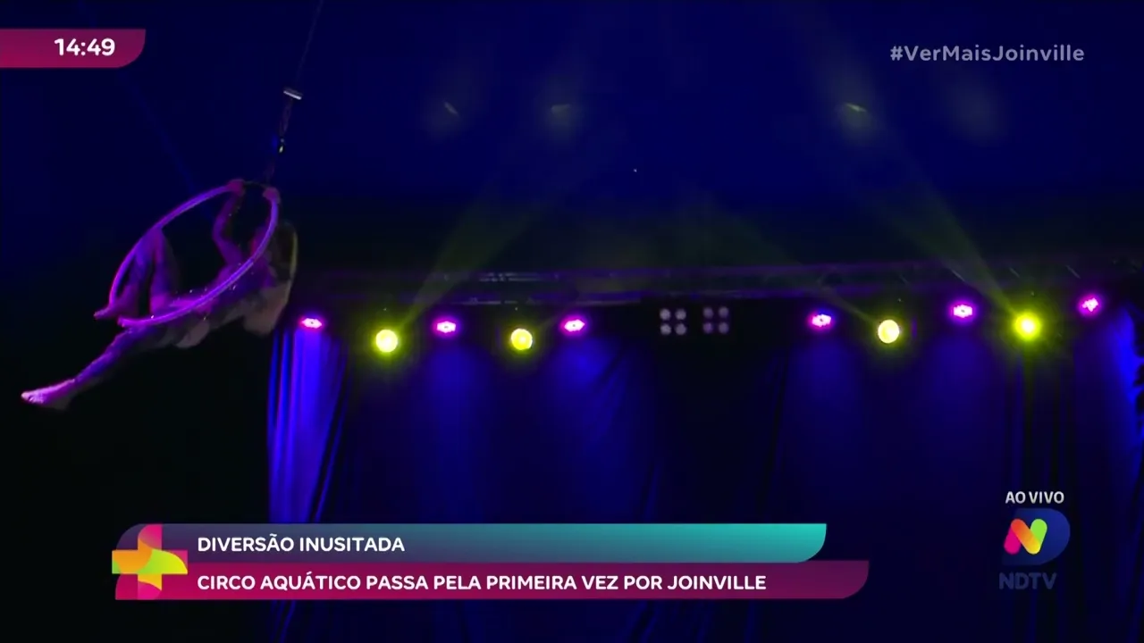 Circo Aquático em Joinville: Isabella Motta apresenta atração inusitada