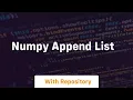 numpy append list