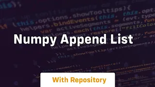 numpy append list