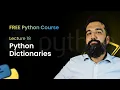 Python Dictionaries Python Programming Class 18