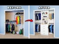 DIY Closet Organization with Shelving and Drawers