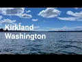 4K Afternoon Sun in Kirkland Washington by Drone - Carillon Point aerial photography footage