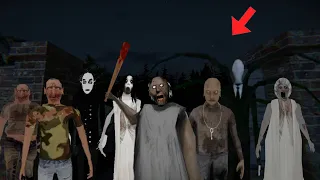 الهروب من جميع عائلة جراني والتوأم الشرير مول الجدة المرعب 