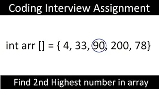 IQ 54 Find 2nd highest number in an array list