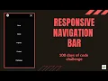 Make a Responsive Navigation Bar using HTML and CSS 100 days of code challenge