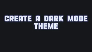 How TO - Toggle Dark Mode using HTML CSS and JavaScript