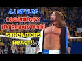 Download Lagu Streamers React! AJ Styles legendary introduction at Crown Jewel!! #wwe #crownjewel #wrestling