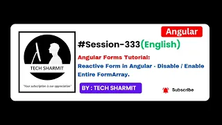 Angular Reactive Forms Tutorial in English Disable Enable Entire FormArray Example Ep-333