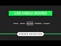 Pure CSS Animated Navigation Menu Bar Menu Hover Animation