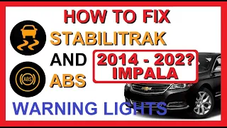 How to Fix ABS and Stabilitrak Warning Error Lights Speed Sensor Wheel Bearing Chevy Impala