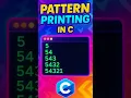 Reverse Number Pattern in C Language Fun Coding Tutorial