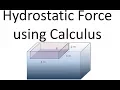 Hydrostatic Force using Calculus