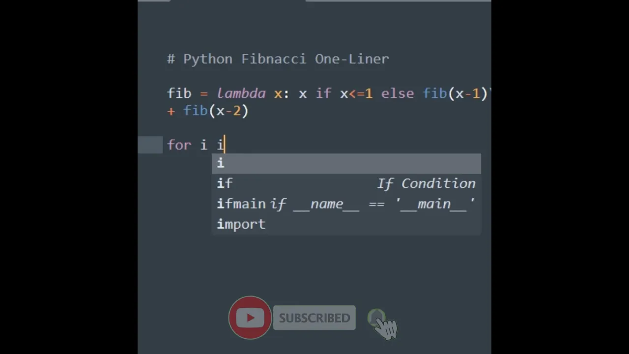 Fibonacci Series can be print with just one line of code in Python #Shorts