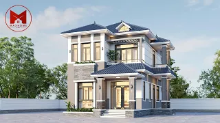Báo giá ngôi nhà Quốc Dân 2 tầng mái Nhật thiết kế phong cách hiện đại
