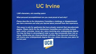 Writing UC Secondaries