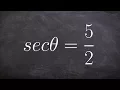 Evaluate six trig functions given an equation and creating a right triangle