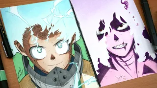 Drawing Midoriya And Shigaraki From My Hero Academia 💥🔥
