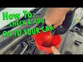 How To Check Add Oil To Your Car