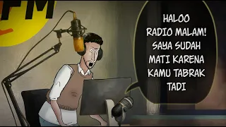 Siaran "Radio Tengah Malam" #HORORMISTERI | Kartun Hantu, Animasi Horror