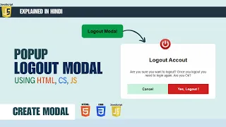 How to Make Logout Modal Popup Using HTML CSS JavaScript How to Create a Modal Popup